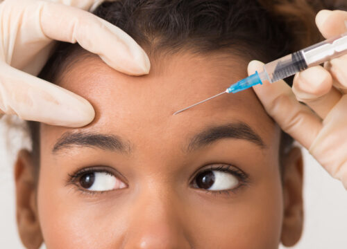 Photo of a woman getting wrinkle relaxers
